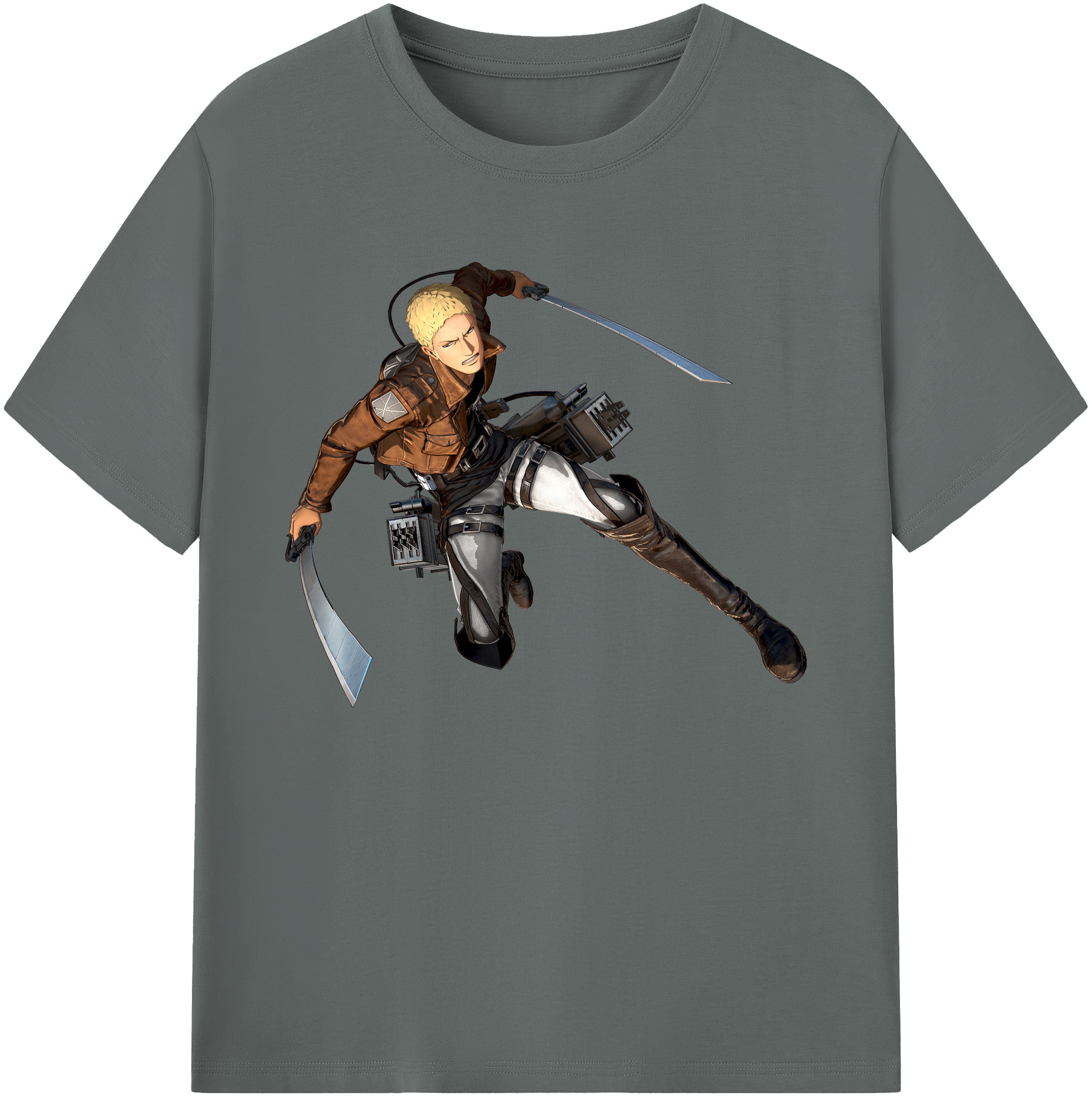 （画像用） 進撃の巨人 ライナー・ブラウン Attack on Titan Reiner Braun 綿100％ メンズ半袖Tシャツ｜肌触りやわらか＆通気性